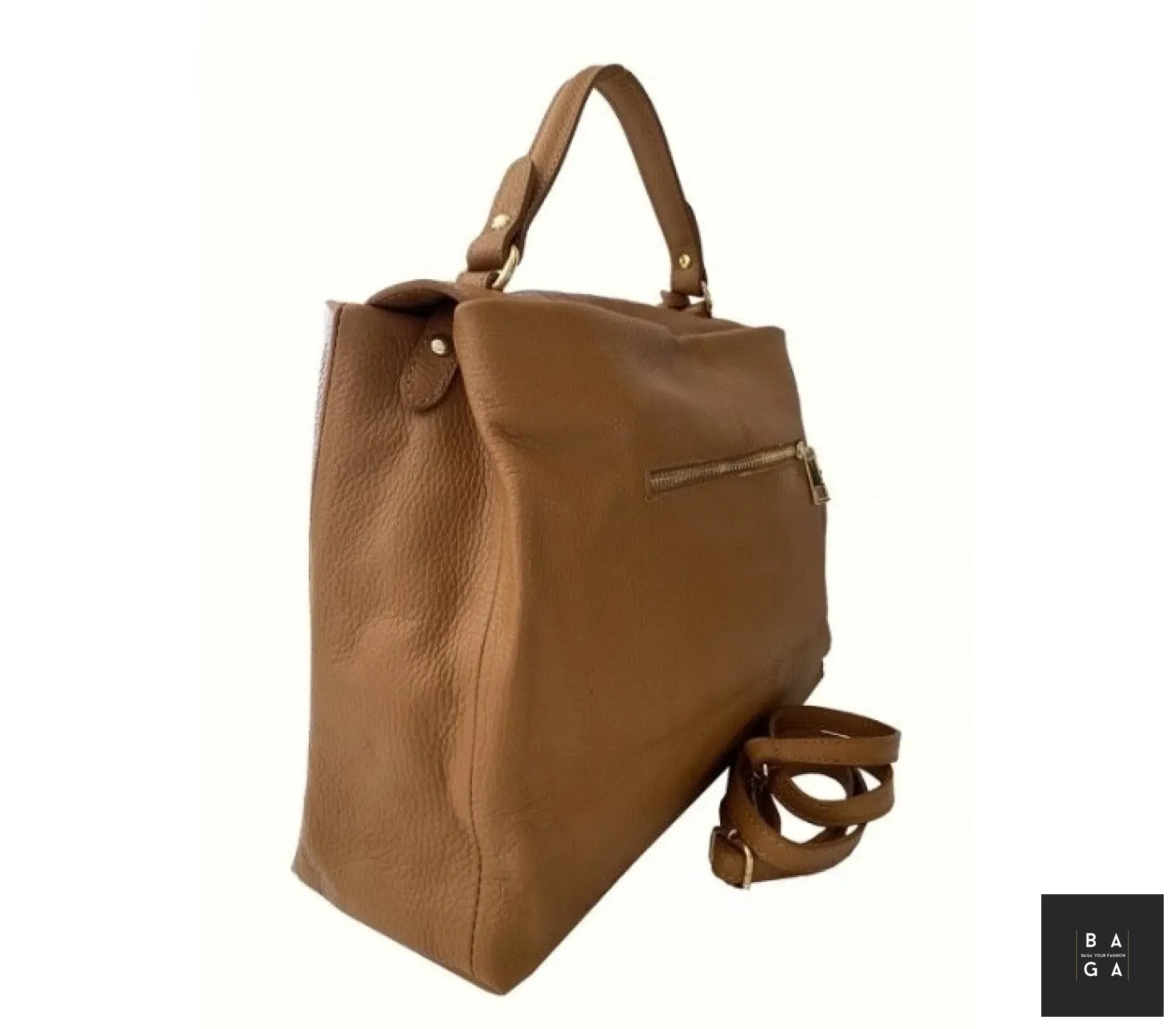 Големи чанти Дамска чанта от естествена кожа Роза